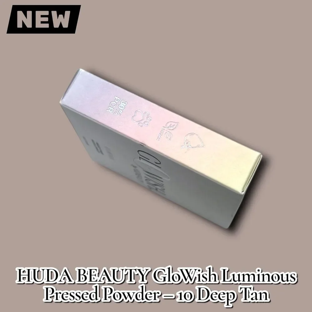 New HUDA BEAUTY GloWish Luminous Pressed Powder – 10 Deep Tan